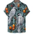 thumbnail image 3 of Camisa con estampado 3D de hongo crisantemo y limón para hombre, camisas hawaianas de verano, blusas playeras de manga corta con solapa y botones, blusa Aloha, 3 of 5