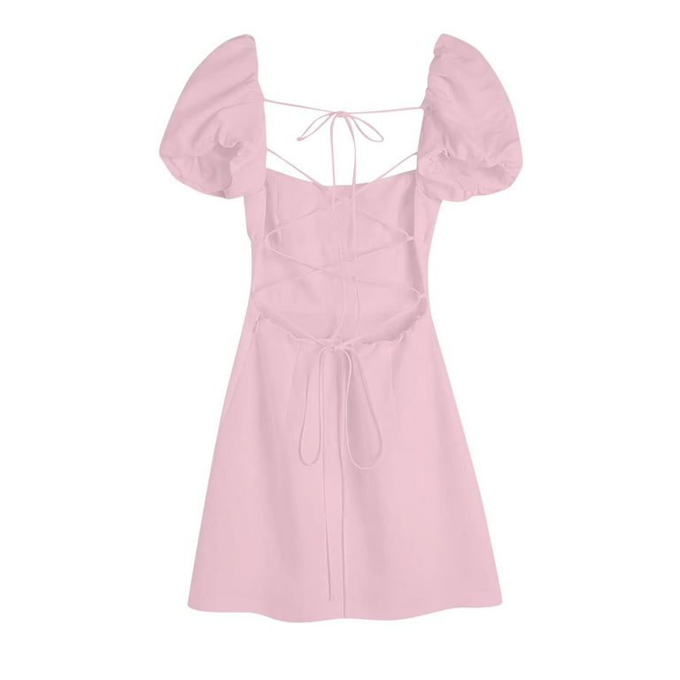 knee length dresses for ladies Fleurette Pink Mini Dress - US 6 main image 1