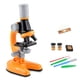thumbnail image 1 of Microscopio para niños, juguetes, muestras, laboratorio científico, 100x 400x 1200x, instrumento de juego de alta resolución, regalo educativo de cumpleaños, naranja Inevent FN000743-02B, 1 of 7