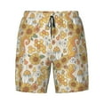 thumbnail image 5 of Rocae Retro 70s 60s Flower for Men's Swim Trunks Quick Dry With Two Side Pockets and One Lined Patch PocketMedium, 5 of 9