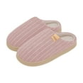 thumbnail image 4 of Women Men Plush Soft Slippers Fall Winter Warm Slip On House Shoes Anti-Skid Indoor Outdoor Dearfoams Slippers for Women Men,Color:Light Pink,Size:5-6, 4 of 5