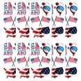 thumbnail image 1 of WREESH Independence Day Waterproof Sweat Face Tattoo Sticker Decoration Props, 1 of 1