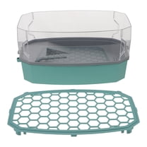 LOLIPPYY Escape Proof Turtle Tank with Lid and Basking Platform for Small Turtle Habitat and Feeding