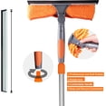 thumbnail image 6 of ITTAHO Window Squeegee with Extendable Pole, Window Scrubber Cleaning Tool, Washable Microfiber Chenille Pads, 6 of 8