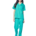 Dagacci Medical Uniform Unisex Scrubs Set Scrub Top and Pants
