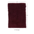 thumbnail image 3 of Contemporary Home Living 2.5' x 4.25' Handwoven Shag Wool Rectangular Area Throw Rug - Burgundy Red, 3 of 6