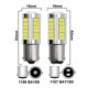 thumbnail image 4 of Bombilla LED blanca para coche, luces de estacionamiento de marcha atrás, señal de giro, freno, 2/4/8 piezas, P21W 1156 BA15S P21/5W BAY15D 1157 12V 7000K, 4 of 6
