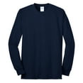 thumbnail image 5 of Mens Long Sleeve Core Blend Cotton/Polyester Tee Navy 4X-Large, 5 of 6