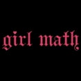 thumbnail image 2 of Women's Lost Gods Girl Math Old English  Graphic Tee Black X Large, 2 of 3