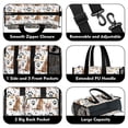 thumbnail image 2 of Teacher Tote Bag,Golden Retriever Teacher Utility Tote Bag,Large Work Tote Bags for Women with Multiple Pockets,Top Zipper Closure,13.8x10.6x6.7 Inch, 2 of 4