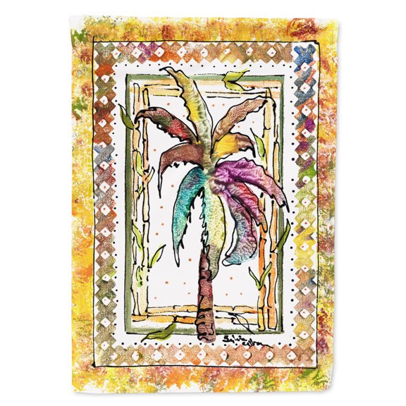 Carolines Treasures 8614-FLAG-PARENT Palm Tree Flag multicolor