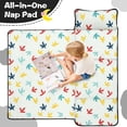 thumbnail image 4 of LightColorful BirdsFootprints Pattern Teens Toddler Nap Mat with Pillow, Sleeping Mat Bag for Preschool Daycare 50"x20", 4 of 6
