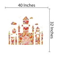 thumbnail image 3 of PALACE - Home Living Room Art Royal Castle Decoration Mixed Paint Colors Background Design Vinyl Adhesive Wall Decal - Kids Bedroom Nursery Multicolored Palace Wall Art Sticker 40" x 32", 3 of 3