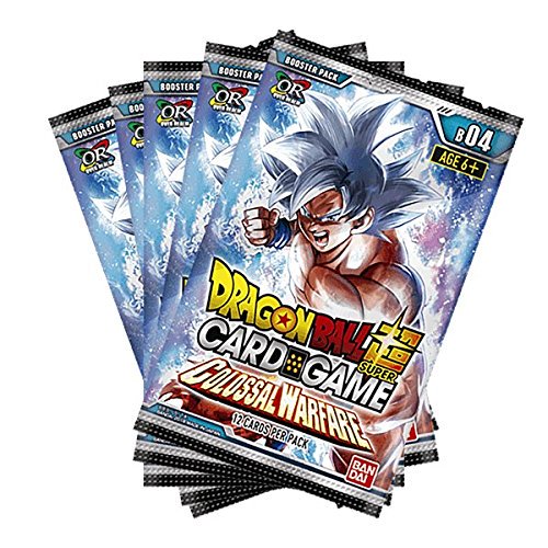 Booster Lot 5 (cinco) paquetes de Dragon Ball Z Super colossal Warfare (paquete de 5 tarjetas DBS) Booster Lot 688036377220