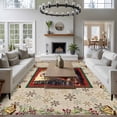 thumbnail image 3 of 5'x8' Area Rugs, Christmas Santa Indoor Outdoor Area Rug for Living Room Bedroom, Xmas Bells Berry Botanical Farmhouse Washable Bathroom Rugs Kitchen Floor Carpet Mats Home Decor Aesthetic, 3 of 8