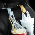 thumbnail image 3 of 4 Pcs Universal Car Headrest Hooks, Back Seat Organizer Hooks for Coats, Wallets & Bags - Heavy Duty Car Seat Back Storage Hangers, Essential Auto Interior Accessories for Rear Seat Organization, 3 of 6