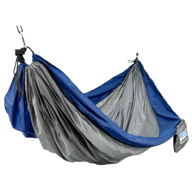 Equip 1Person Nylon Travel Hammock, Navy/Grey