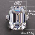 thumbnail image 2 of Copper Ring Cubic Zirconia Accents Ring Large Rectangle Cubic Zirconia Women\‘s Ring, 2 of 6