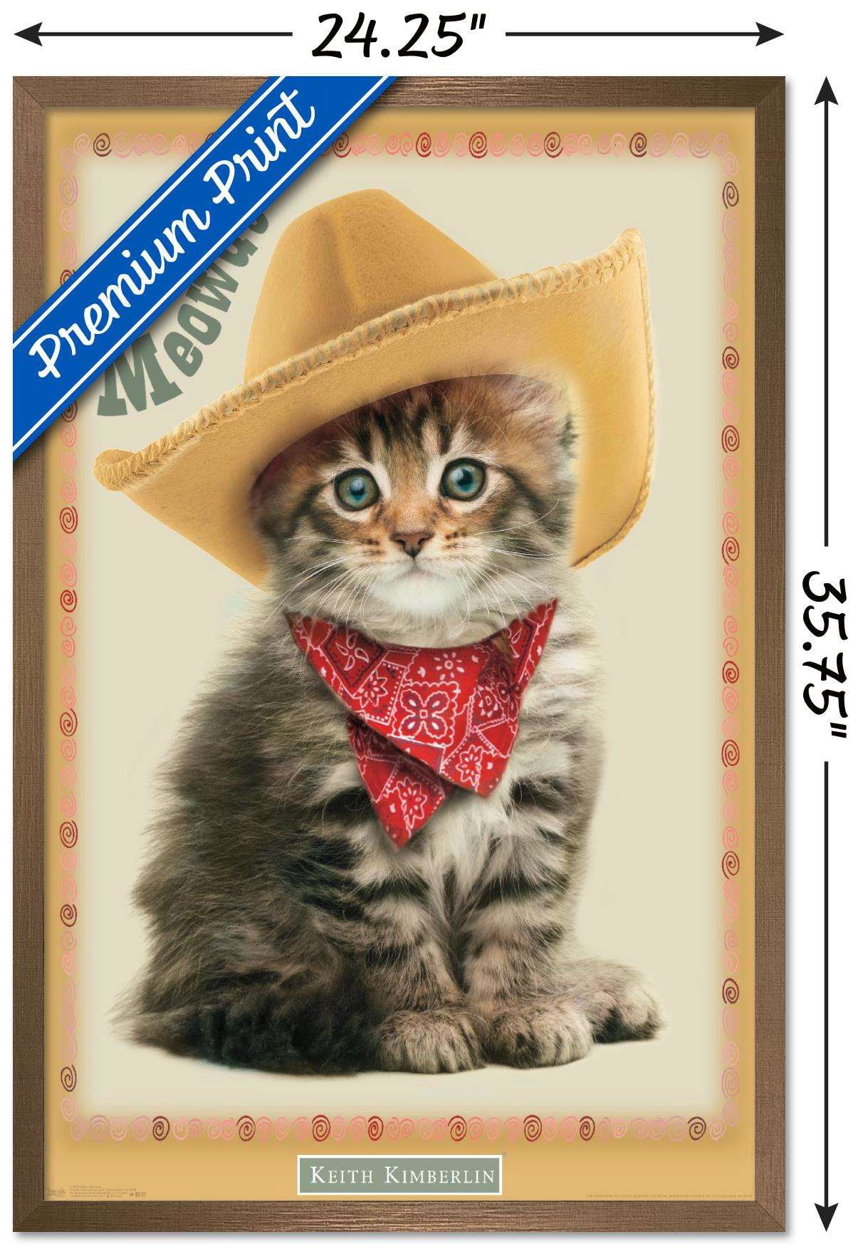 Keith Kimberlin - Kitten - Meowdy Wall Poster, 22.375" x 34", Framed
