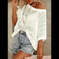 thumbnail image 2 of Top de Punto Calado de Corta con Cuello Redondo de Verano para Mujer, M, 2 of 4
