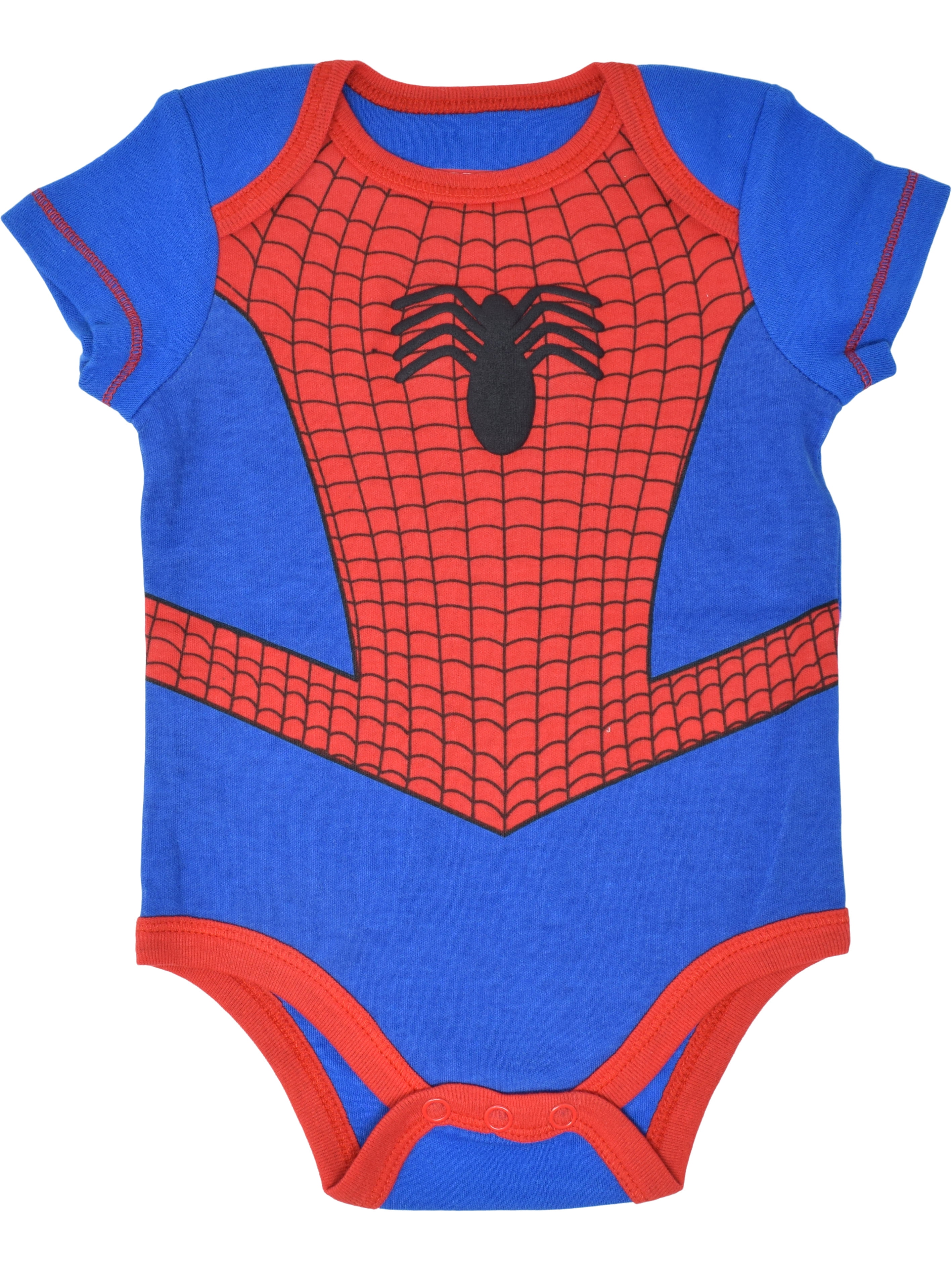 Marvel Spiderman Baby Boys 5 Pack Bodysuits 12 Months
