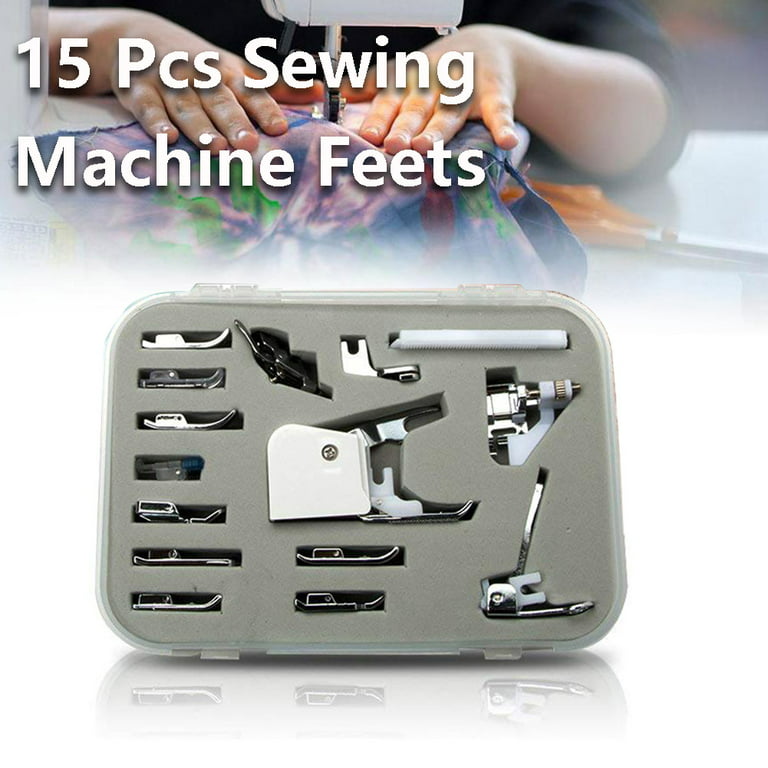  11PCS Multifunctional Domestic Sewing Machine Parts Press Foot  Spare Parts Sew Machine Accessories Kit Set(Clear Box)