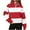 Red, variant on gbyLJF Womens Quarter Zipper Pullover Sweater Red and White Striped Long Sleeve Sweatshirt Casual Half Zipper Stand Collar Sweaters