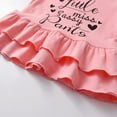 thumbnail image 4 of Toddler Baby Girl Clothes Letter Long Sleeve Ruffle Tops Leopard Bell-Bottoms Pants Outfits Set Pink 3-4T, 4 of 6