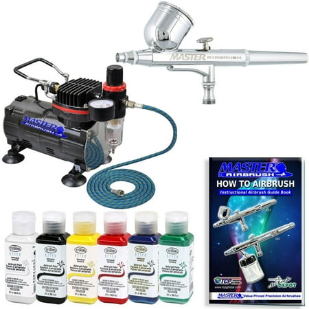 Aztek A470 Airbrush - MASTER AIRBRUSH Gravity Dual-Action KIT SET Air Compressor Testors Aztek Paint