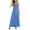 Blue, variant on Women's French Style Square Neck Maxi Dress Adjustable Spaghetti Strap Tank Pleated Dress For Wedding Guest Vacation 1 Pc Sizes S M L XL XXL Pink Blue Black Green