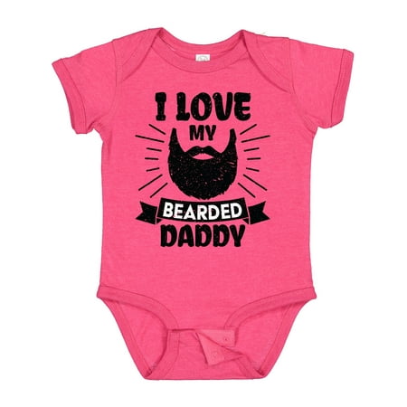 

Inktastic I Love My Bearded Daddy for Fathers Day with Grunge Gift Baby Boy Bodysuit