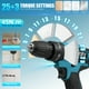 thumbnail image 3 of EZBY Juego de Taladro Inalámbrico de 21V, Destornillador Eléctrico con 2 Baterías y Kit de Tornillos, Mandril sin Llave de 3/8", 2 Velocidades Variables, para Reparación en el Hogar y Bricolaje, 3 of 11