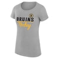 thumbnail image 2 of Women's G-III 4Her by Carl Banks Gray Boston Bruins Super-Slim Fit Lightweight Team Sport T-Shirt, 2 of 3