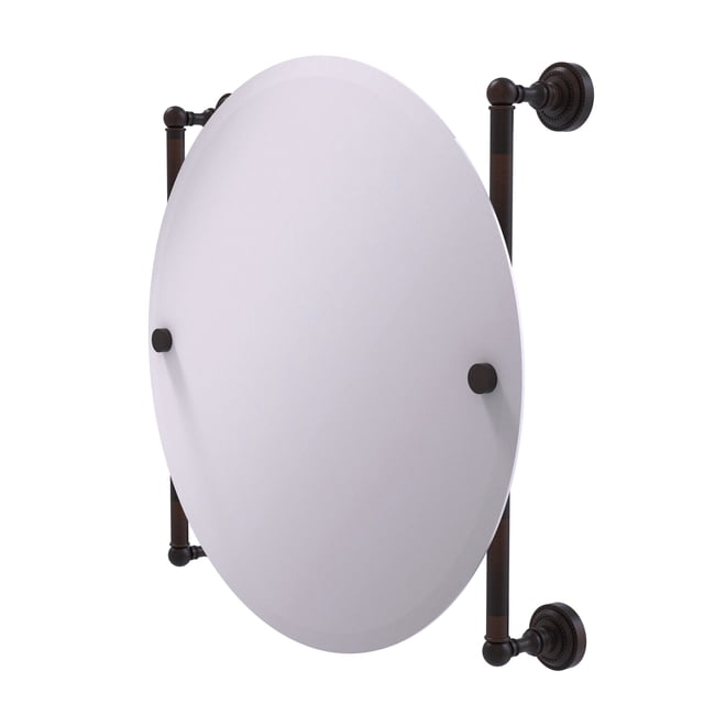 Dottingham Collection Round Frameless Rail Mounted Mirror