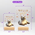 thumbnail image 5 of Hello Fall Siamese Enjoys Warm Campfire Autumn Night Bright Moon Acrylic Plaque Sign Ashwood Base Cat Lover Kitten Owner Gifts Home Desk Decor - 01008, 5 of 5