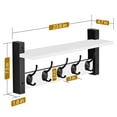 thumbnail image 5 of Sorbus 23.6" White Wall Mount Coat Rack with Shelf & 5 Heavy Duty Hooks for Entryway, 5 of 5