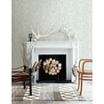thumbnail image 2 of Chesapeake Kiwassa Grey Antler Damask Prepasted Easy Walls Wallpaper, 20.5-in by 33-ft, 56.4 sq. ft., 2 of 3