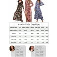 thumbnail image 3 of Asyoly Womens Dresses Casual Boho Floral Deep V Neck Long Sleeve Evening Dress Cocktail Party Maxi Wedding Dresses, 3 of 7