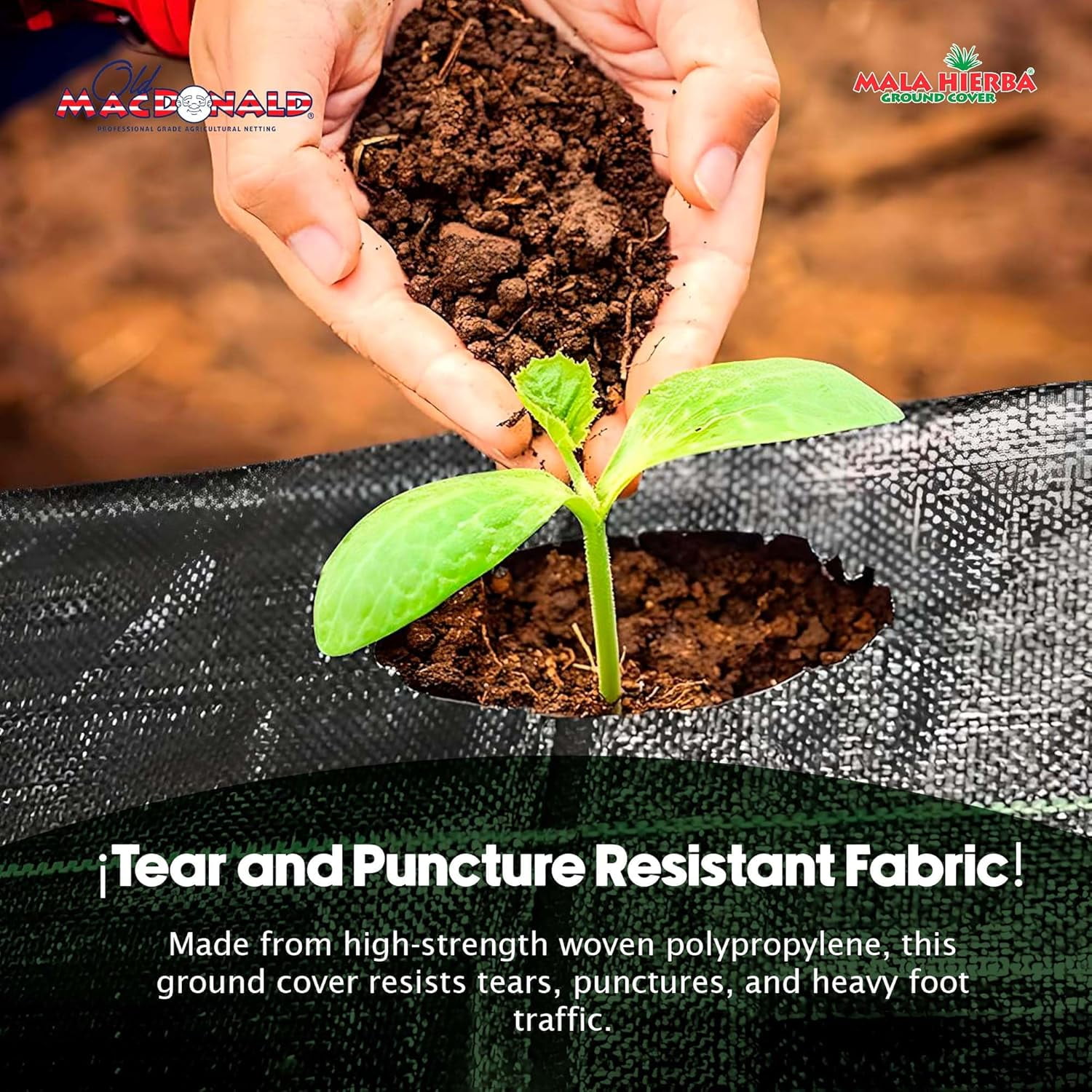 12ft x 300ft (3.66m x 91.44m) Professional Grade Ground Cover Heavy Duty 3.2OZ Weed Barrier Woven Control Fabric Geotextile Fabric for Landscaping Folded