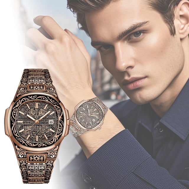 Reloj de Pulsera Para Hombre, Original A Estrenar Correa Metalica Hombre, Moderno, Casual, Deportivo Reloj de Pulsera,Reloj Digital Multifuncional para Hombres, Deportes, Correr B,metal