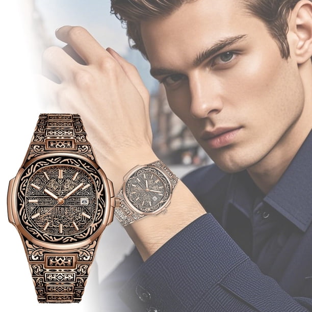 Reloj de Pulsera Para Hombre, Original A Estrenar Correa Metalica Hombre, Moderno, Casual, Deportivo Reloj de Pulsera,Reloj Digital Multifuncional para Hombres, Deportes, Correr B,metal