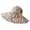 Khaki, variant on Sun Hats Pleated Striped Wide Brim Floppy with 3D Cool Outdoor Adjustable Womens Hat