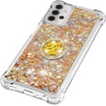 thumbnail image 6 of for Samsung Galaxy A32 5G 6.5" Case,Creativity Clear Quicksand Glitter Flowing Liquid Floating Soft TPU Case w/Stand Bling Diamond Sparkle Phone Cover for Samsung Galaxy A32  Colorful Gold, 6 of 14