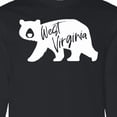 thumbnail image 4 of Inktastic West Virginia White Bear Silhouette Long Sleeve T-Shirt, 4 of 5