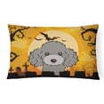 thumbnail image 1 of Carolines Treasures BB1817PW1216 Halloween Silver Gray Poodle Fabric Decorative Pillow, 1 of 3