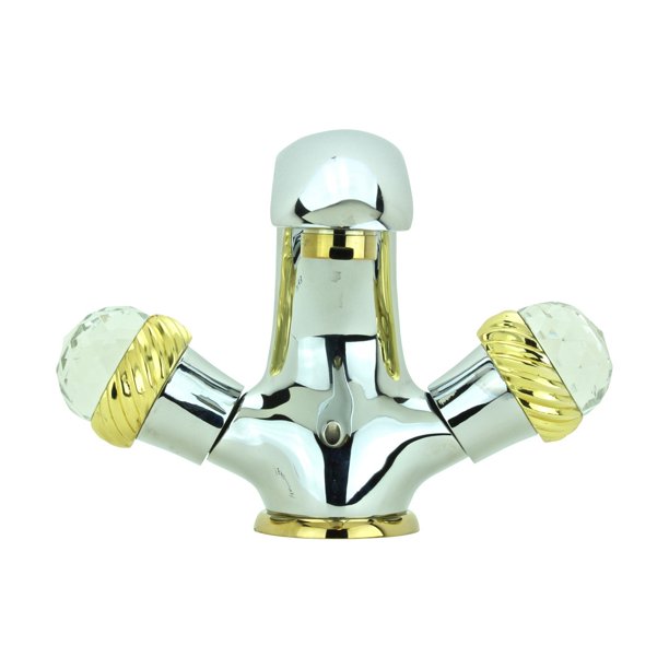 Bathroom Faucet Chrome Silent Crane 2 Handles Single Hole Renovator's