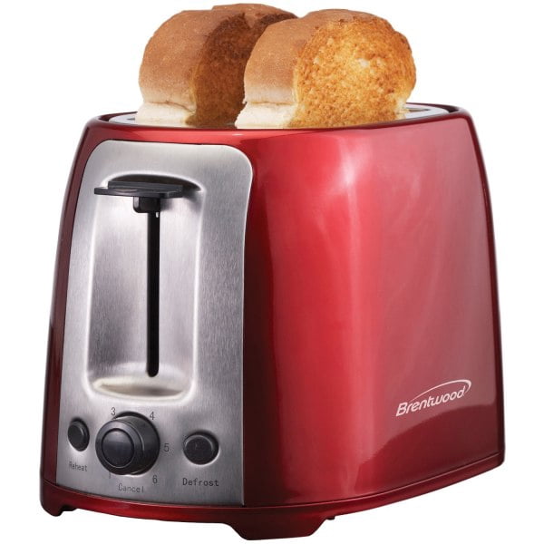 Brentwood Appliances Cool Touch 2-Slice Extra Wide Slot Toaster - Red