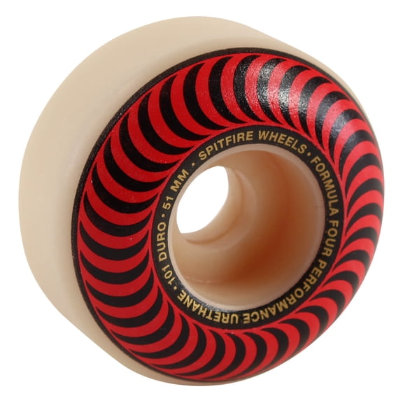 Spitfire F4 101a Classic Swirl Skateboard Wheels 101a 51mm White/Red