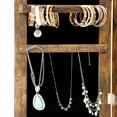 thumbnail image 6 of Hassch LEDs Mirror Jewelry Cabinet, Jewelry Armoire Organizer with Full Screen Mirror, Wall/Door Mounted, Full Length Mirror, Antique Gray, 6 of 10