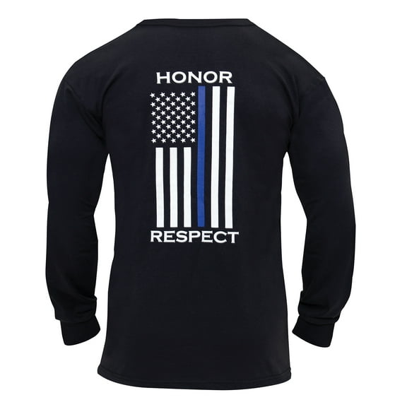 Rothco Thin Blue Line Honor and Respect Long Sleeve T-Shirt